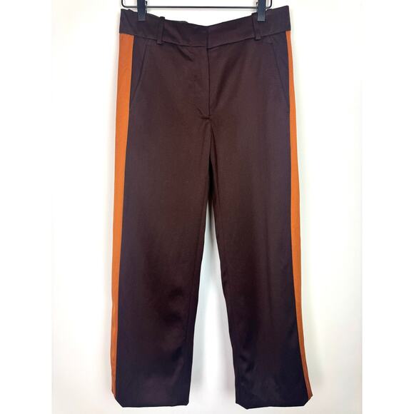 SIES MARJAN Bexley Cropped Striped Wool Twill Straight Leg Pants Size 0 - Picture 3 of 9